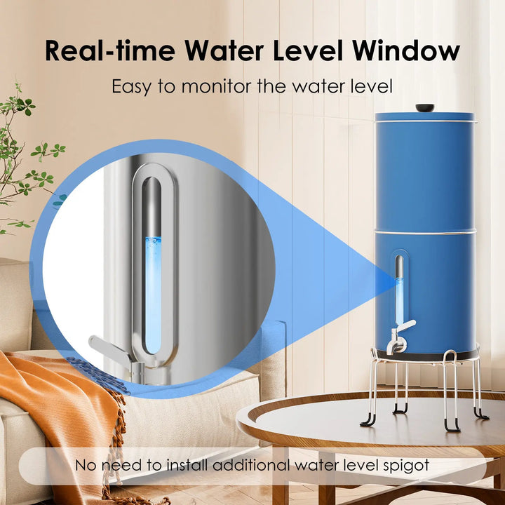 Purewell 304 Stainless Steel Gravity-fed Water Filter System 2.25 Gallons Purewell