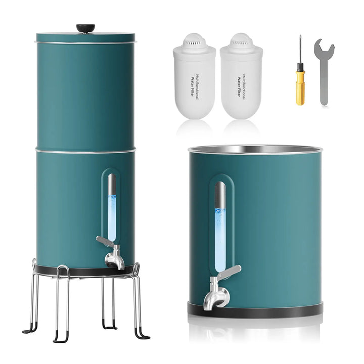 Purewell 304 Stainless Steel Gravity-fed Water Filter System 2.9 Gallons Purewell