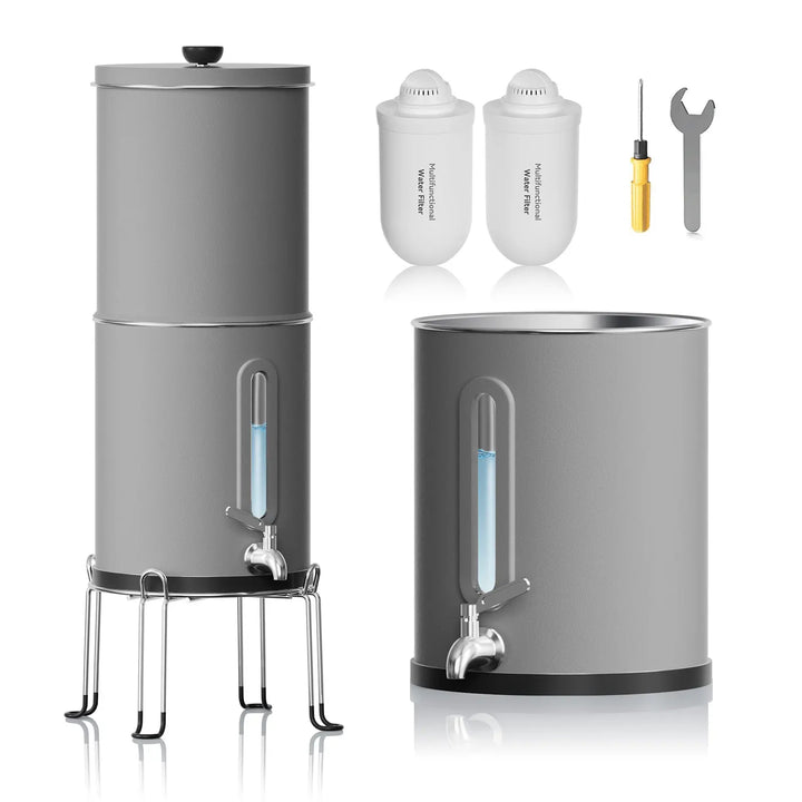 Purewell 304 Stainless Steel Gravity-fed Water Filter System 2.9 Gallons Purewell